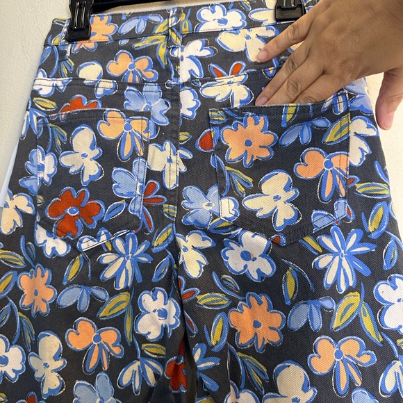 Originality Big Girls 7-16 High Elastic Waistband Printed Twill Floral Pant Sz S - Picture 4 of 9